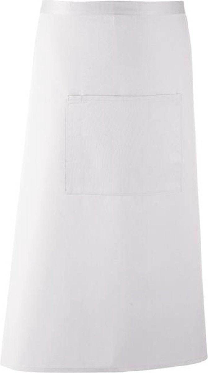 Restaurant schort lang Wit I PR158 11 kleuren | Bar Apron Twillweefsel: soepel en sterk. Middenzak met plaats voor een pen. Verkrijgbaar in 11 kleuren I Horeca kleding