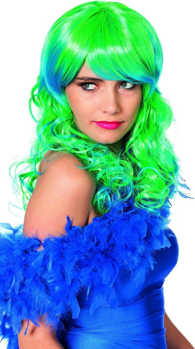 Pruik zeemeermin groen