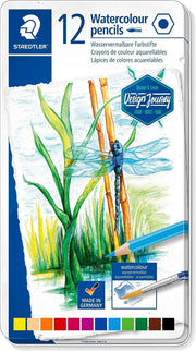 aquarel kleurpotloden - metalen etui 12 st