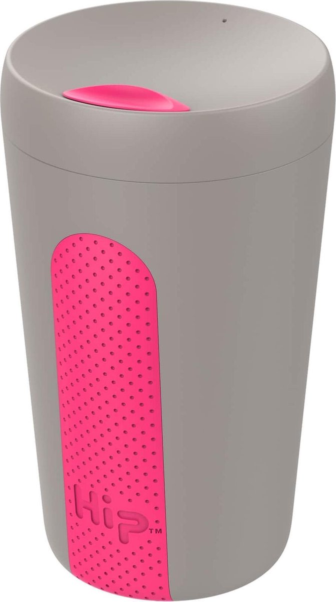 HIP Drinkbeker To Go - Polypropyleen/Siliconen - 355 ml - Beige/Roze