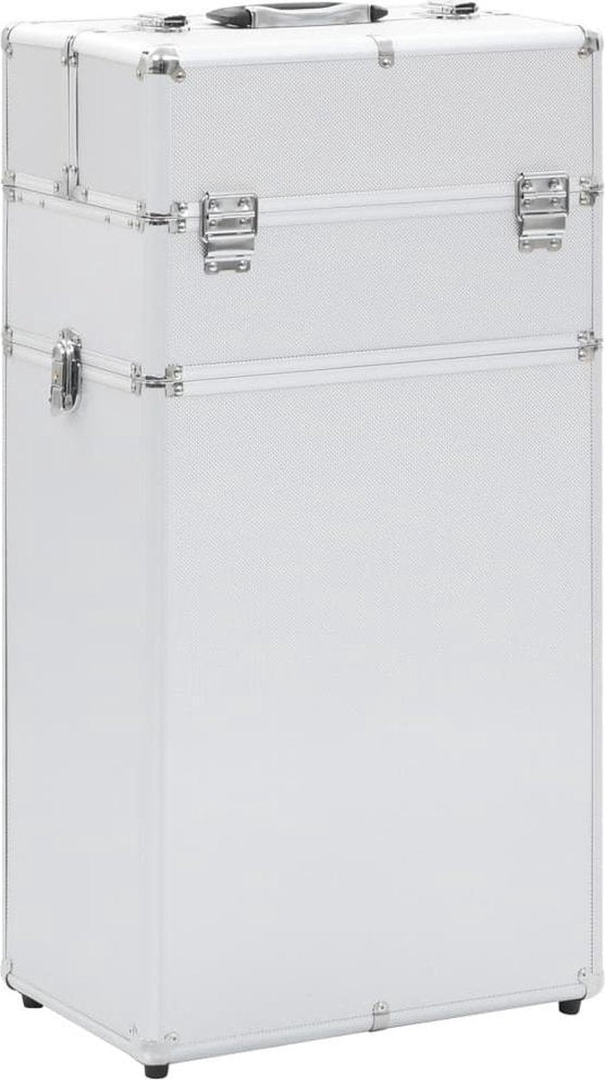 Make-up trolley aluminium zilverkleurig
