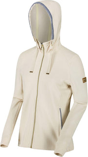 Dames Ramana Middelzware fleece met volledige ritssluiting en capuchon Outdoortrui - Wit - Maat 36