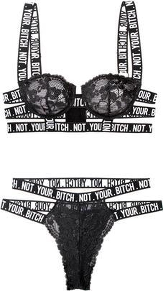 Kanten BH-Set Not Your Bitch - S/M
