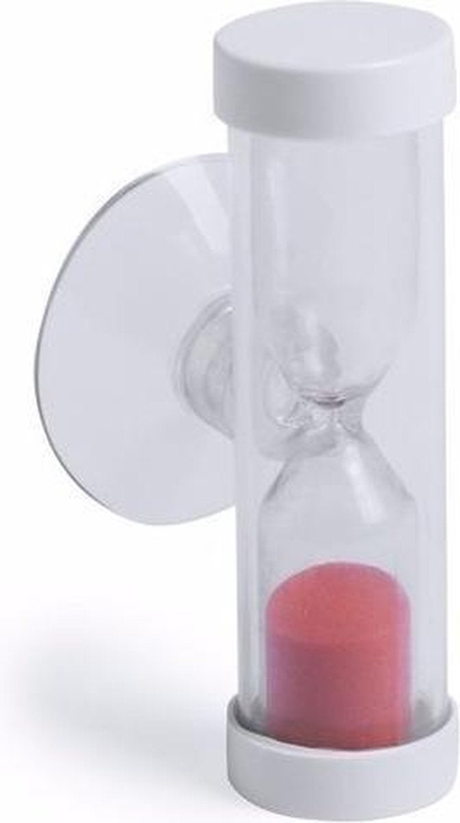 Badkamer / tandenpoets/ douche timer zandloper 2 minuten rood