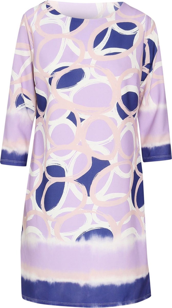 Cassis - Rechte jurk met cirkelprint - Violet