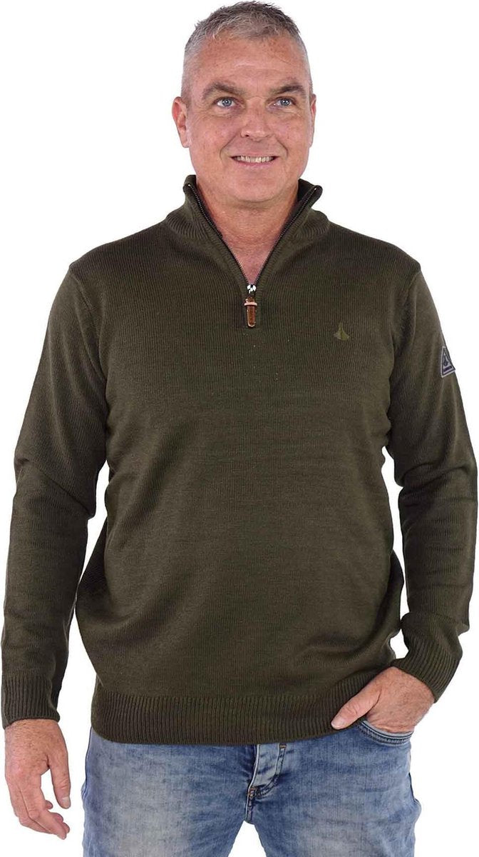 BJØRNSON Pullover Acryl 4 Seizoenen Heren Olijfgroen - Maat 3XL - JOAKIM