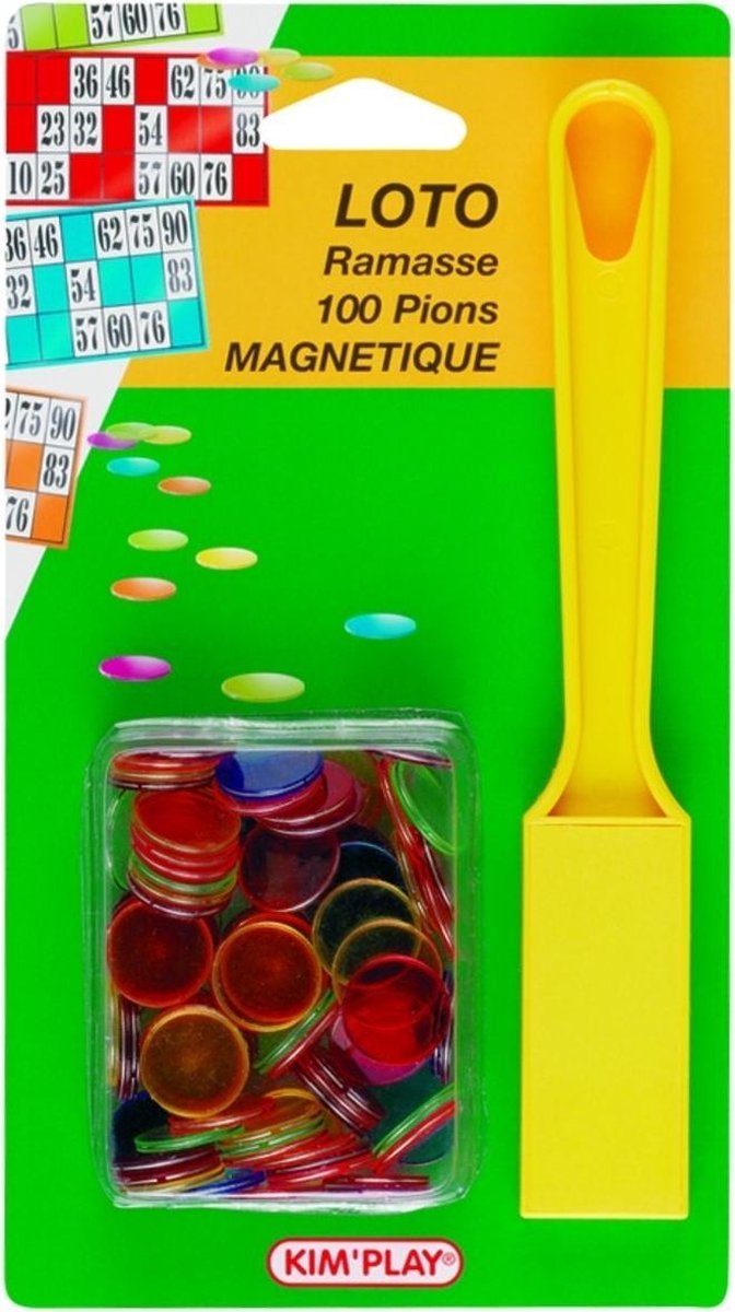 Lotto 100 Magnetische Jetons - met Opraper