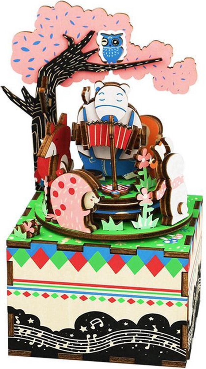 Robotime - Muziekdoos - DIY - 3D - Forest Concert  - Houten Modelbouw