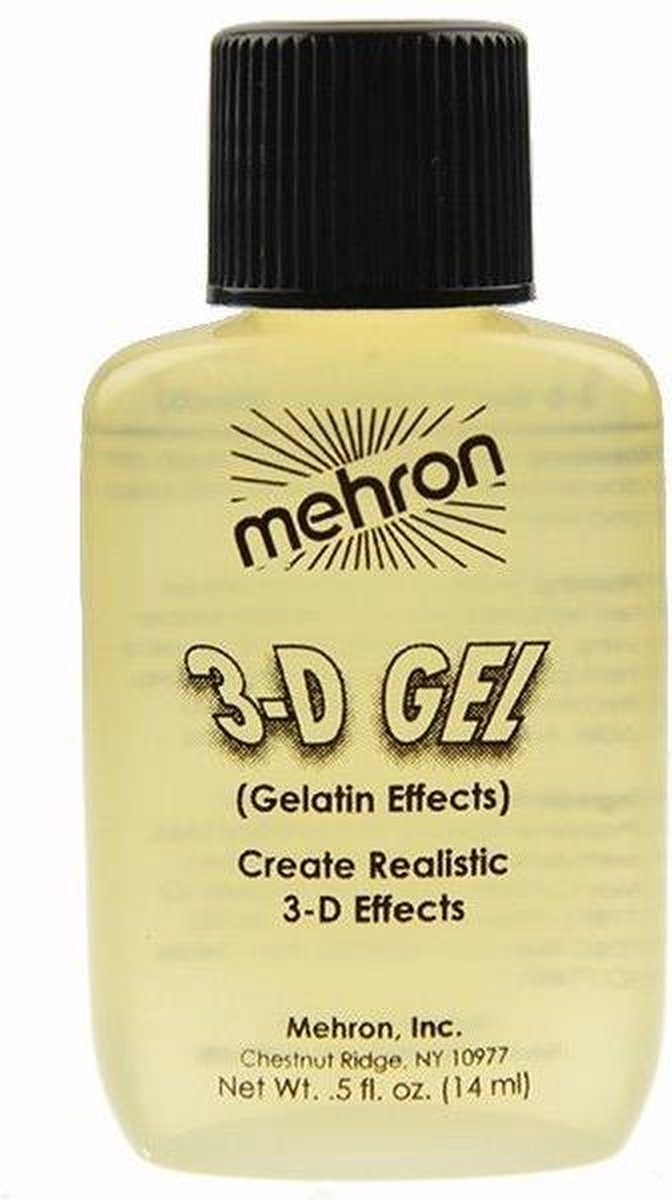 Mehron 3-D Gel voor het maken van wonden en littekens - transparant - 14 ml