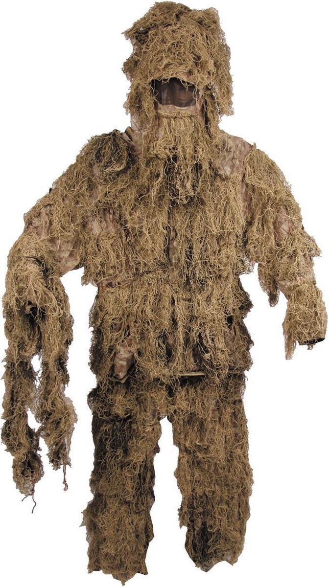 MFH Camouflage pak 'Ghillie Suit' (Jas broek en hoed) desert - Maat XL/XXL