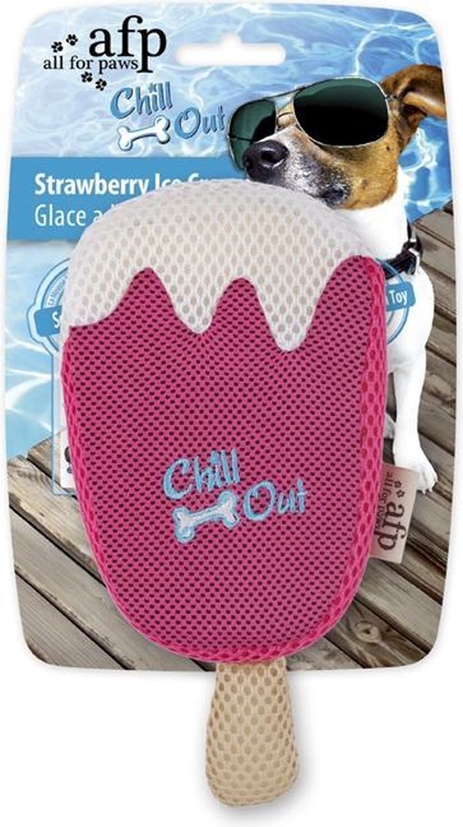 All for Paws Chill out ice cream Roze -  Verkoelend speelgoed voor honden
