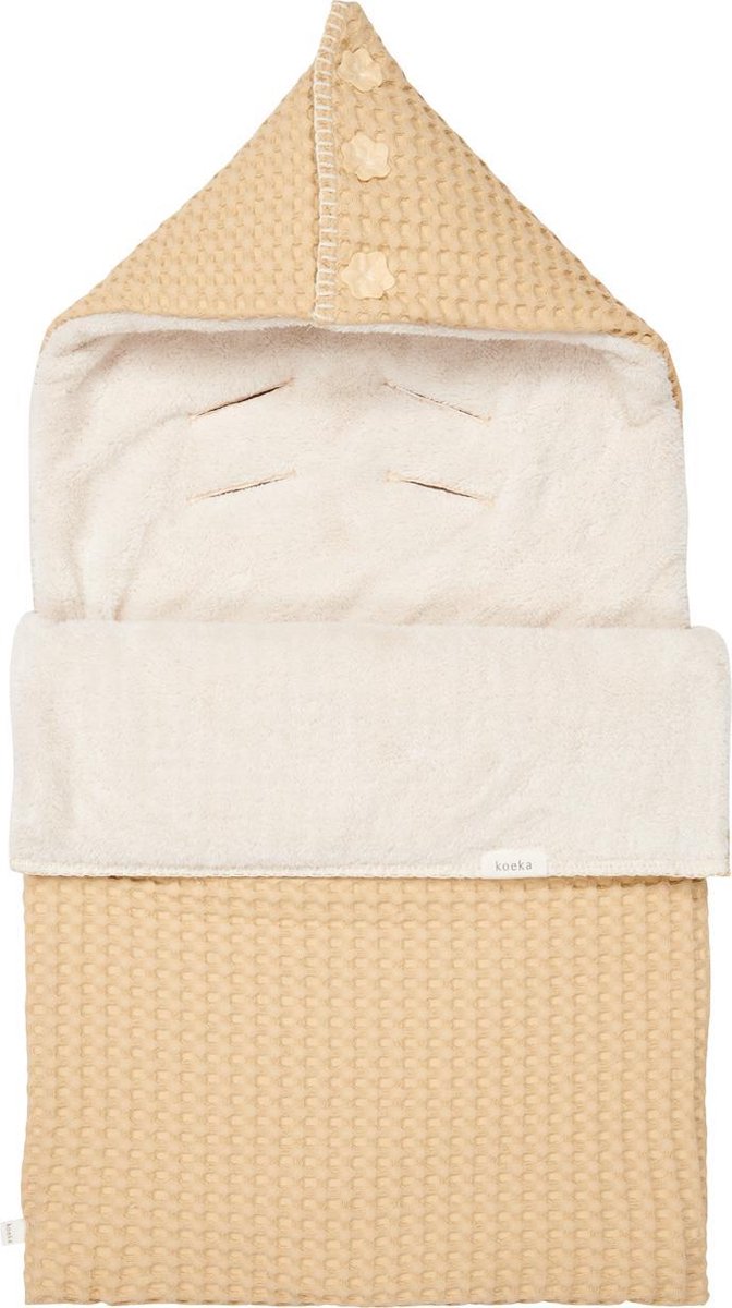 Koeka Voetenzak 0+ 3 punts wafel/teddy Oslo - sahara/pebble