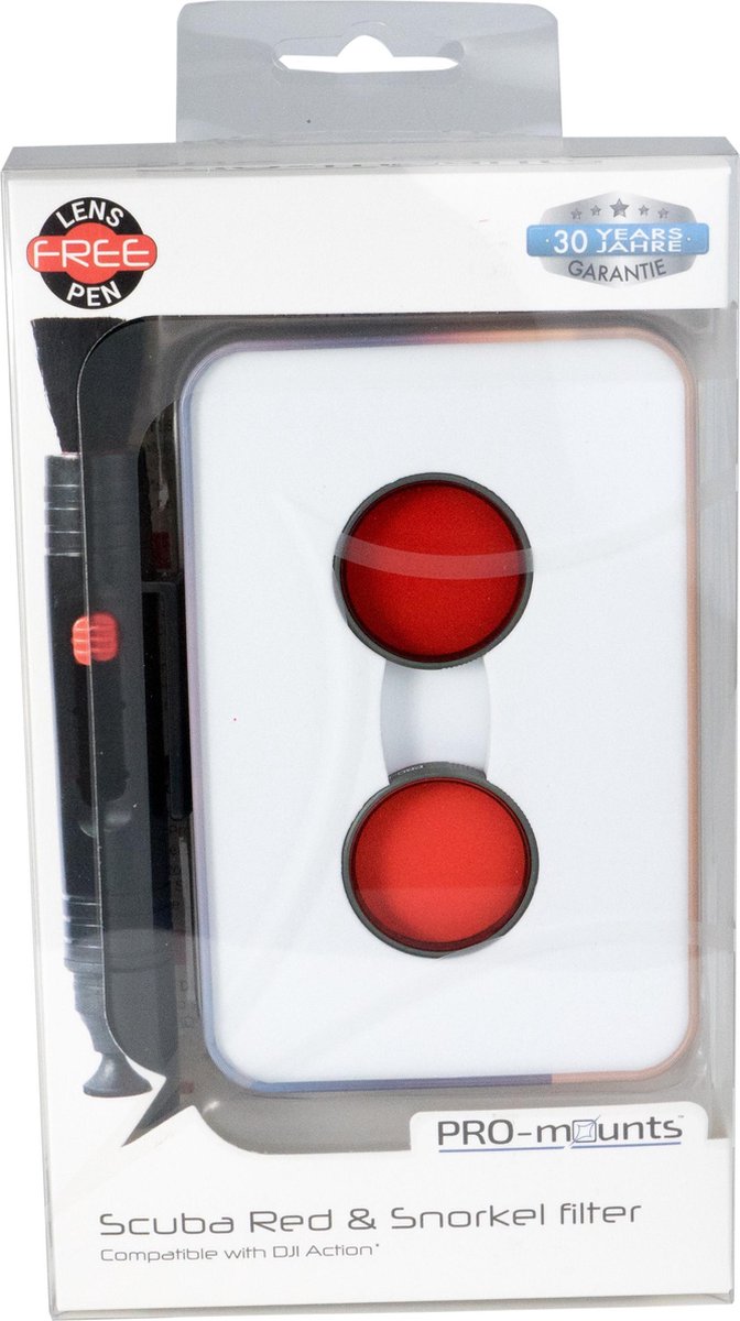 PRO-mounts Scuba Red & Snorkel Filter DJI Action