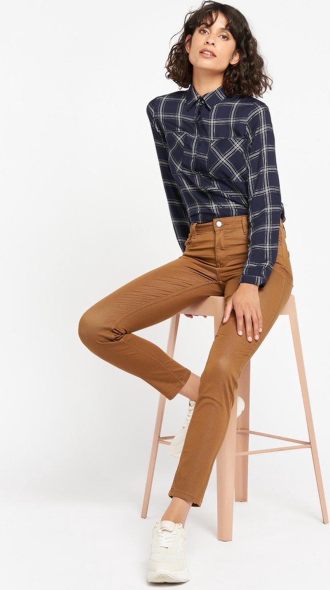 Geruit hemd met zakken - Marine Blauw