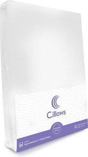 Cillows Premium Jersey Hoeslaken voor Kinderen - 70x140 cm - (tot 20 cm hoogte) - Wit