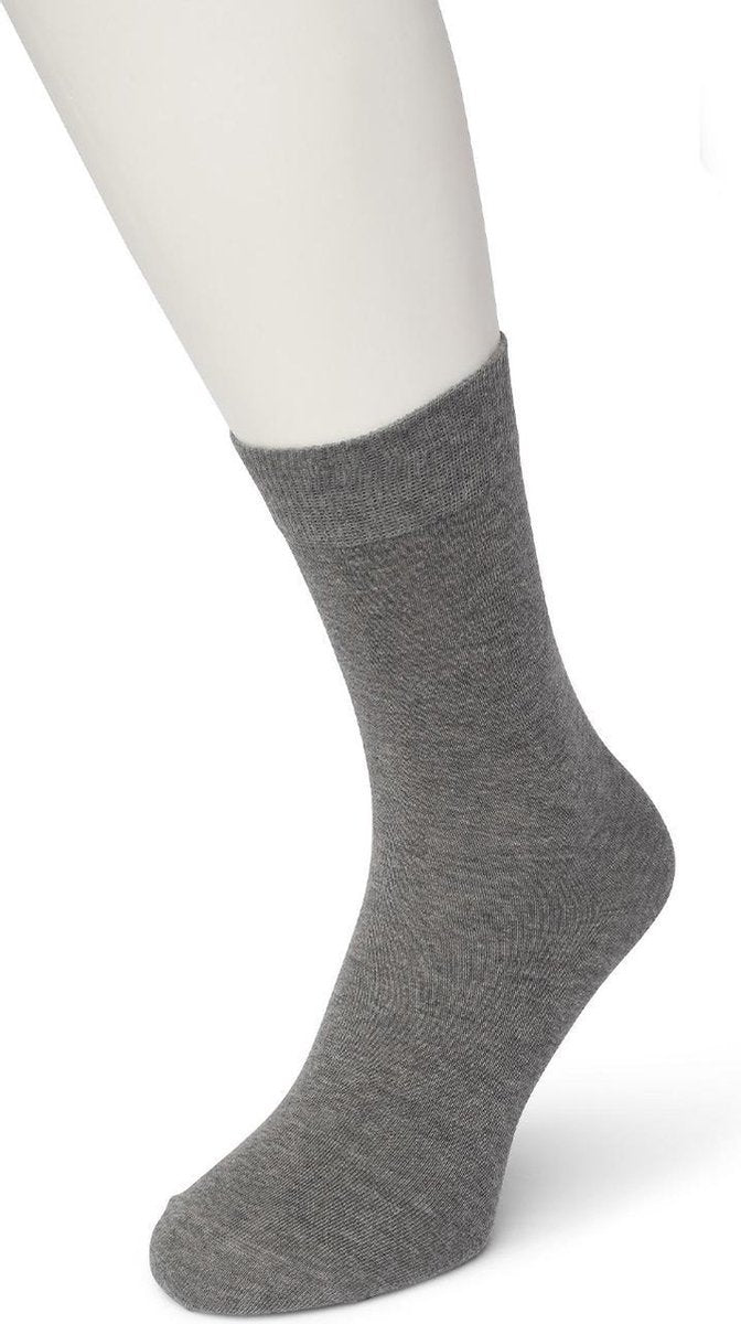 Bonnie Doon - Dames - Cotton Sock - Med.Grey Heath. - maat 36-41 (2 paar)