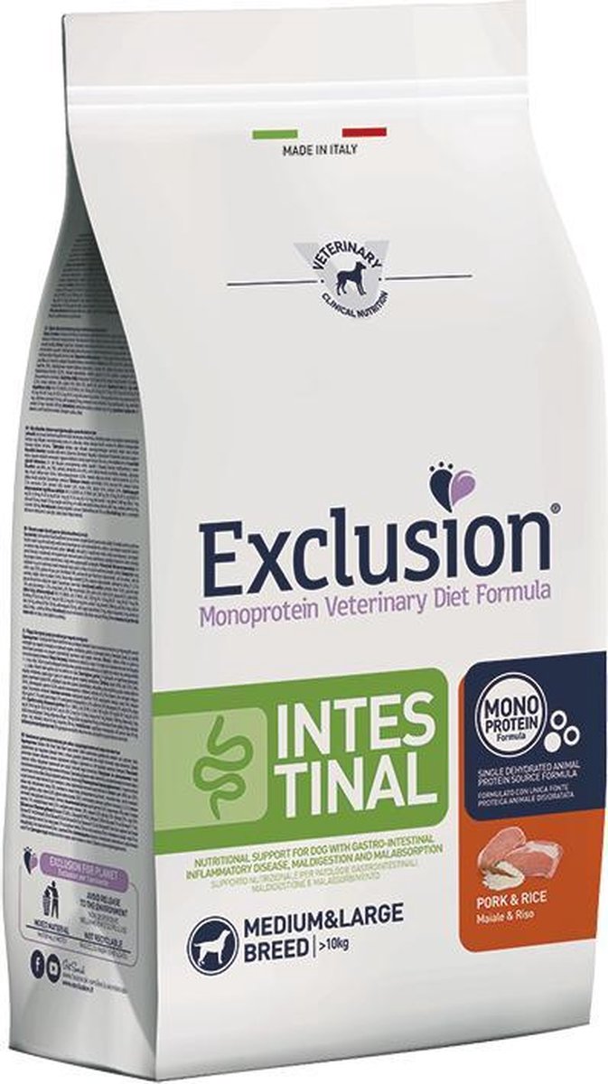 Exclusion Veterinair Intestinal adult pork 12 kilo