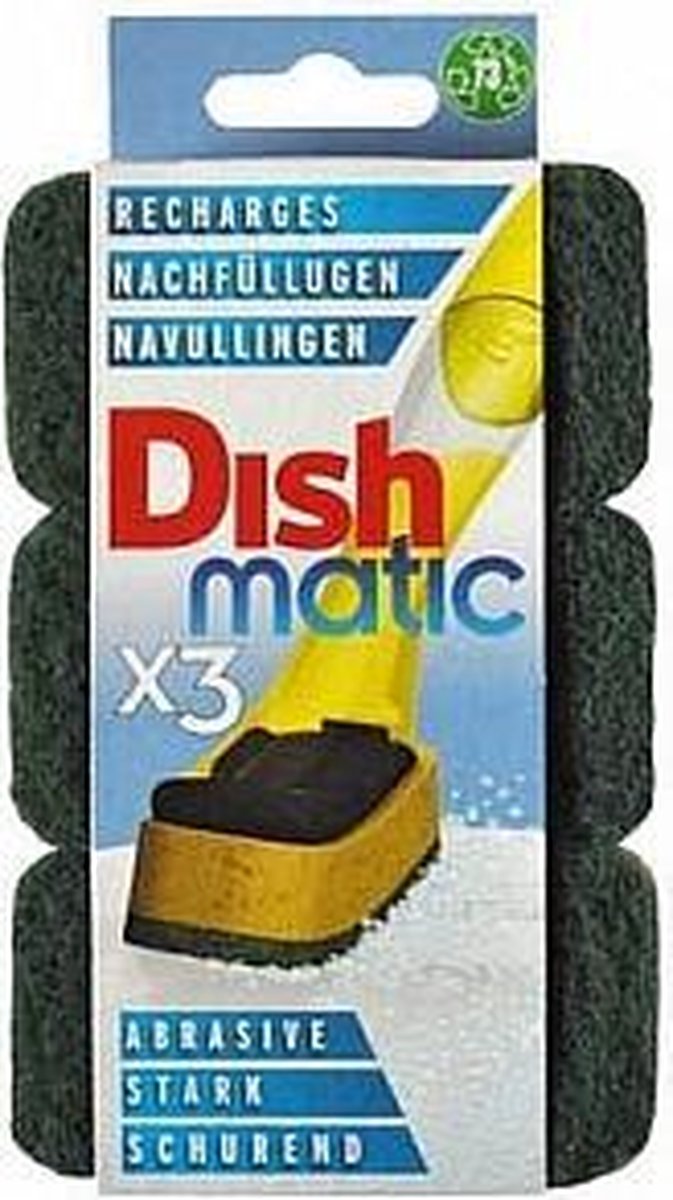 Dishmatic Schuurspons  navulling medium groen Middel