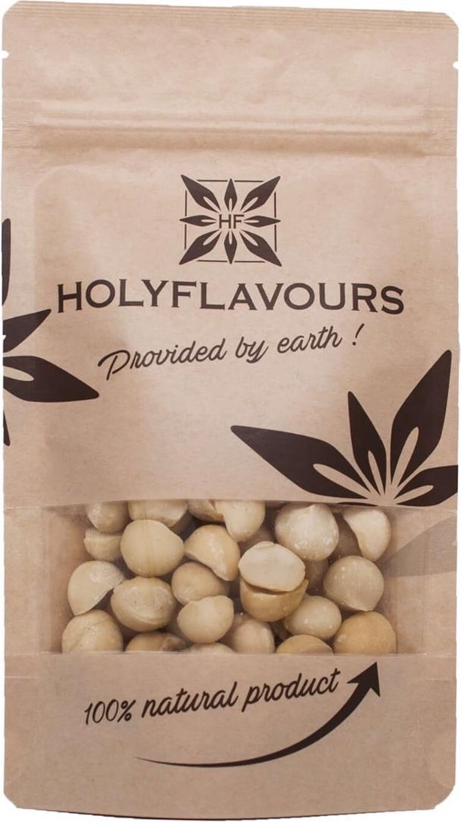 Macadamia noten Raw - 100 gram - Holyflavours -  Biologisch gecertificeerd