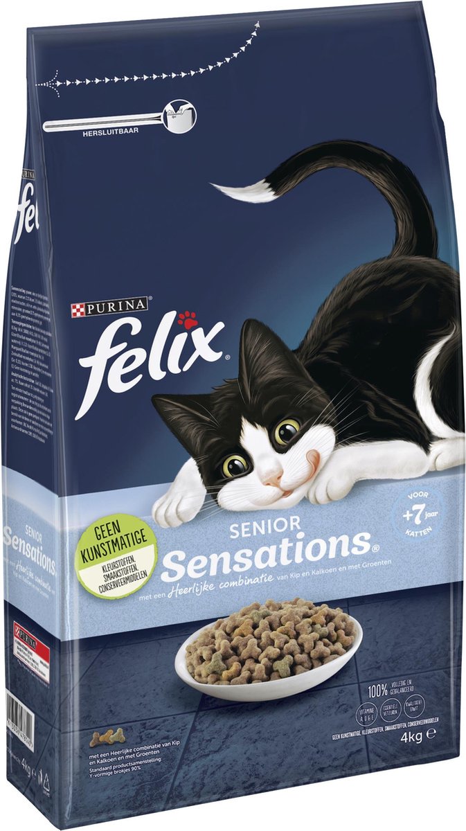 Felix Senior Sensations - Kattenvoer - 4 kg
