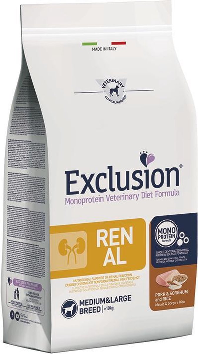 Exclusion Veterinary Renal Pork en Sorghum 12 kilo