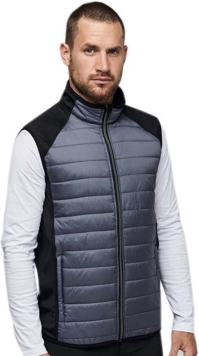 Outdoor zomer vest/bodywamer zwart/grijs voor heren - Herenkleding/dunne jassen - Mouwloze vesten M (38/50)