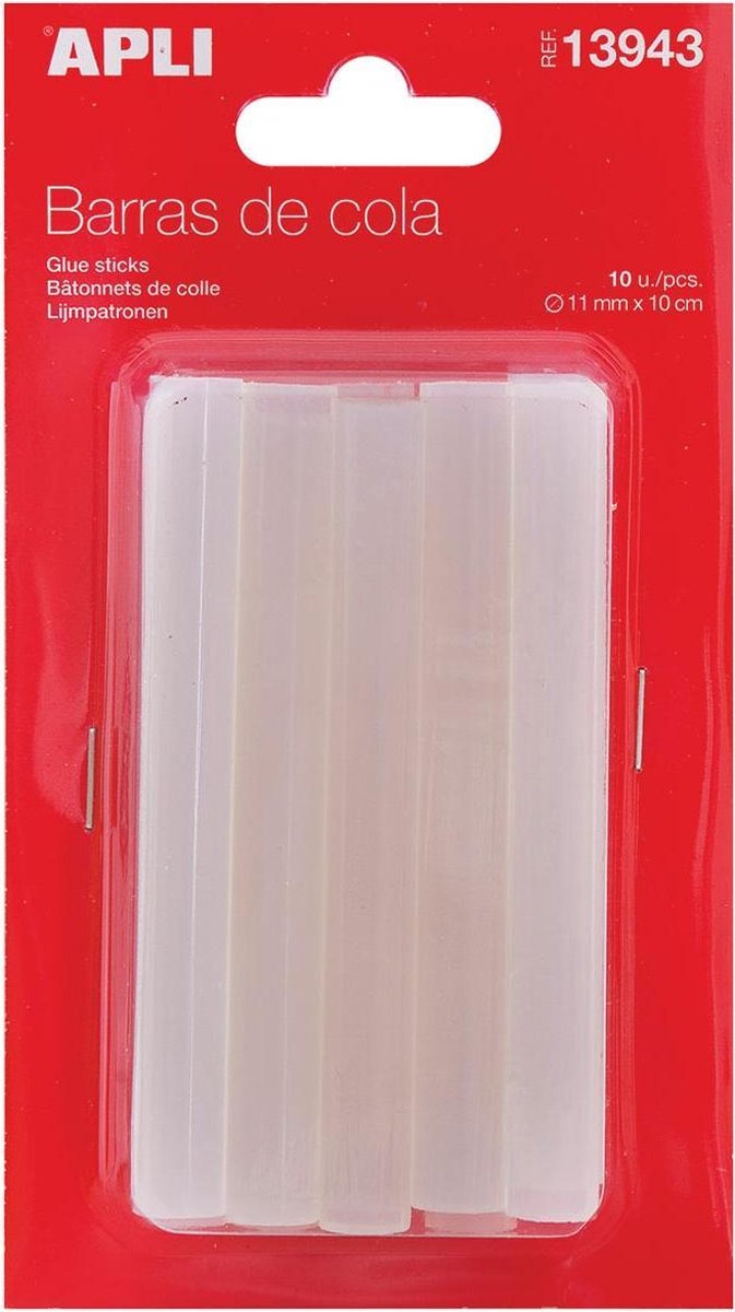 Apli lijmpatronen 11 mm x 10 cm op blister met 10 stuks