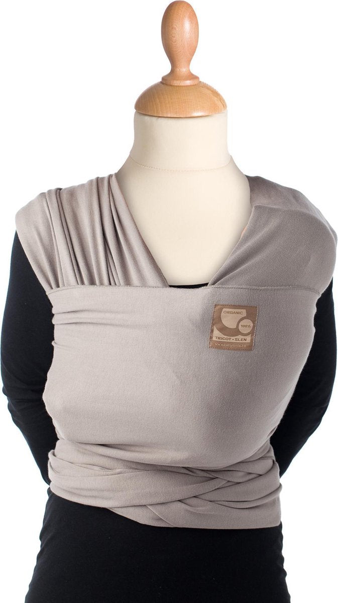 Babylonia TRICOT SLEN ORGANIC Draagdoek Baby - 500 cm - Mild Taupe