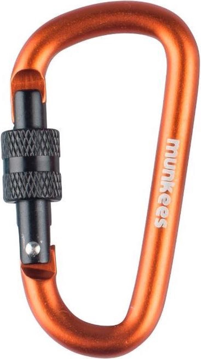 Munkees Karabijnhaak D-shape Schroefsluiting 6 X 60 Mm Oranje