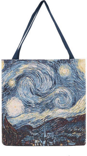 Signare Boodschappentas groot - Kunst - Gobelin - Starry Night - Sterrennacht - Vincent van Gogh