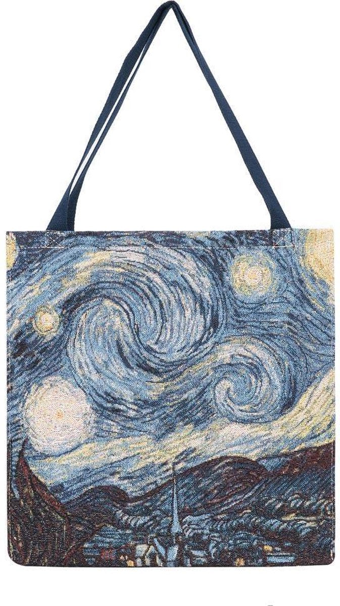 Signare Boodschappentas groot - Kunst - Gobelin - Starry Night - Sterrennacht - Vincent van Gogh