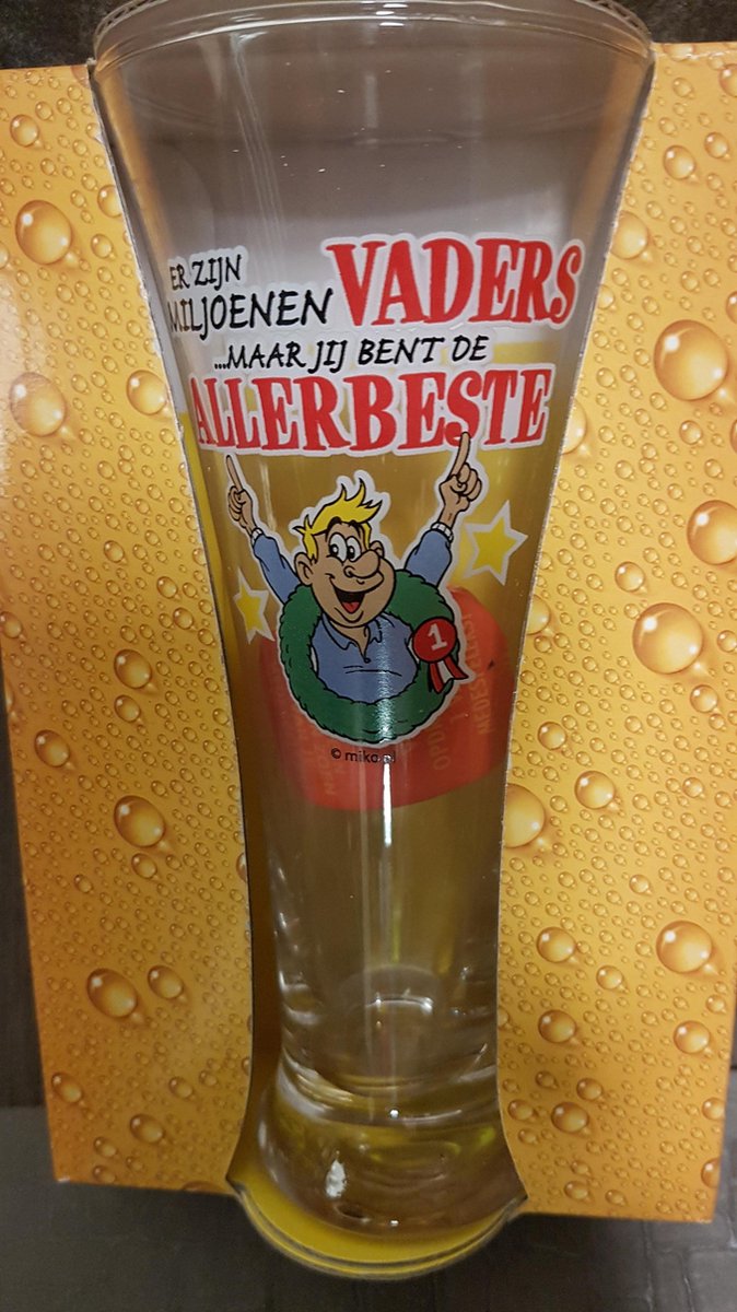 bierglas allerbeste vader met dobbelspel