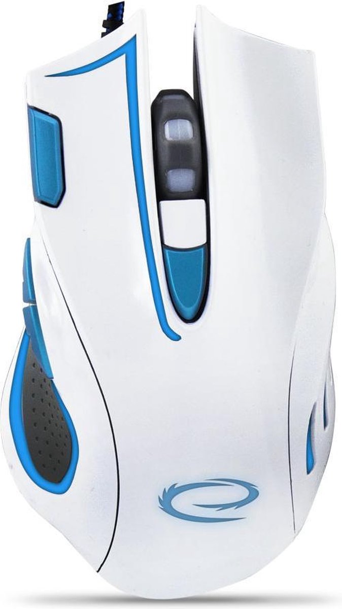 Optische USB Game Muis 7D Hawk met LED - 2400 DPI - Wit