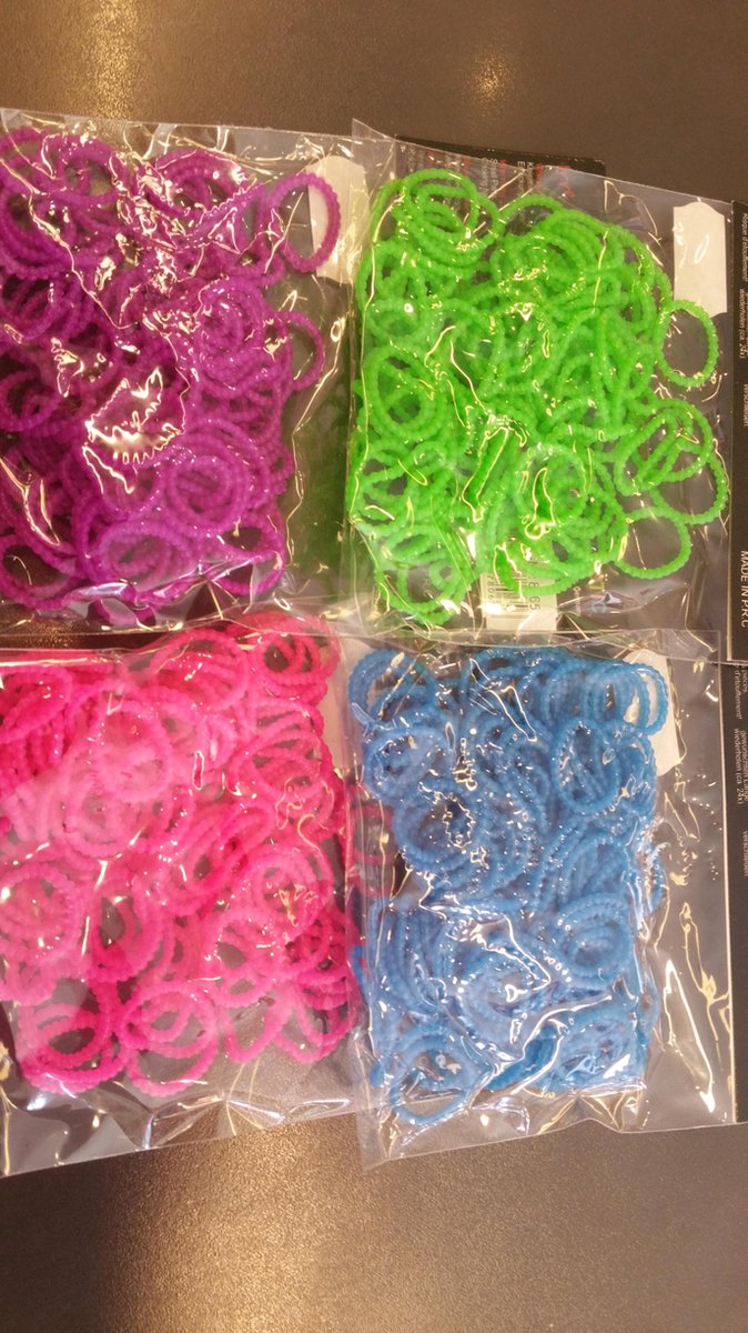 Loom bandjes Ribbel 4 kleuren