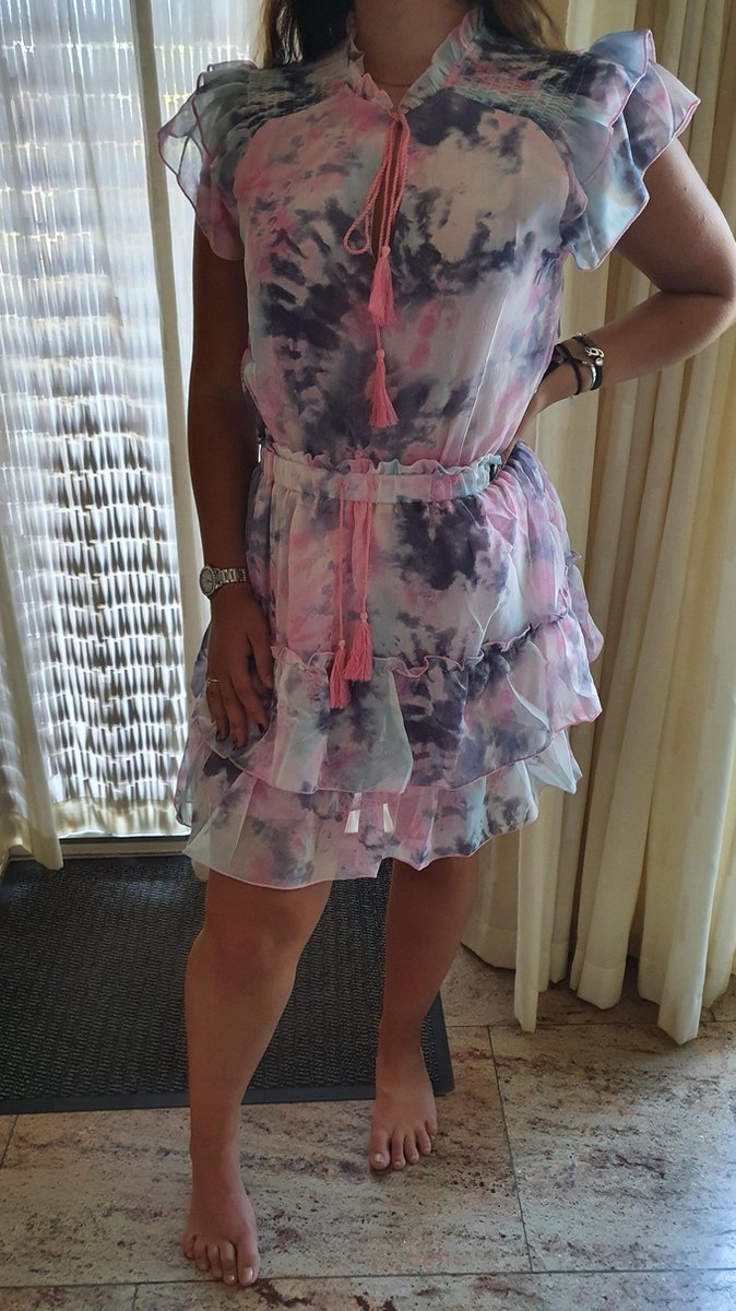 Blouse Tie Dye Blouse Dames Blouse Maat M