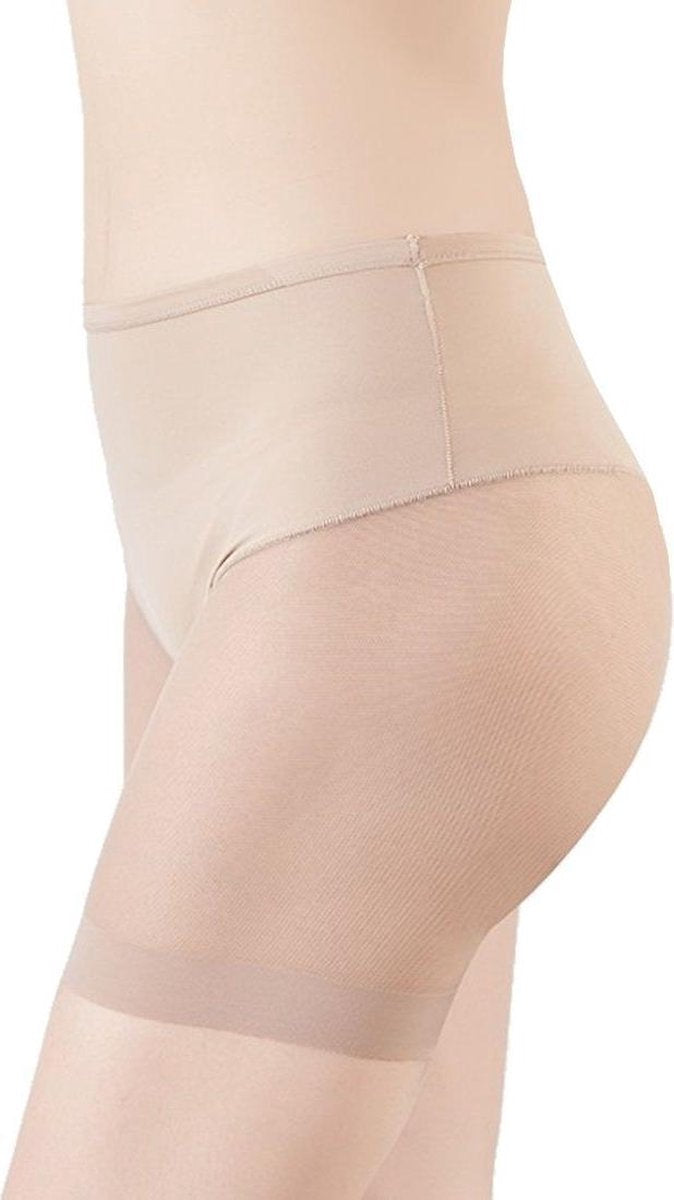 Caresse dames short met tule pijpjes beige maat: M