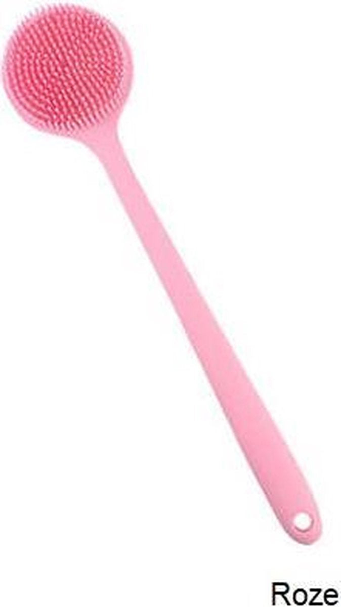 Merkloos Rugborstel - Rugscrubber - Scrub Borstel - Rugwasser - Silicone Borstel - Doucheborstel - Borstel - Scrubber - Roze