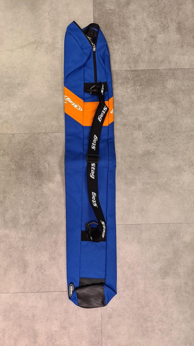 Stag hockeytas volwassen stick kleur blauw/oranje