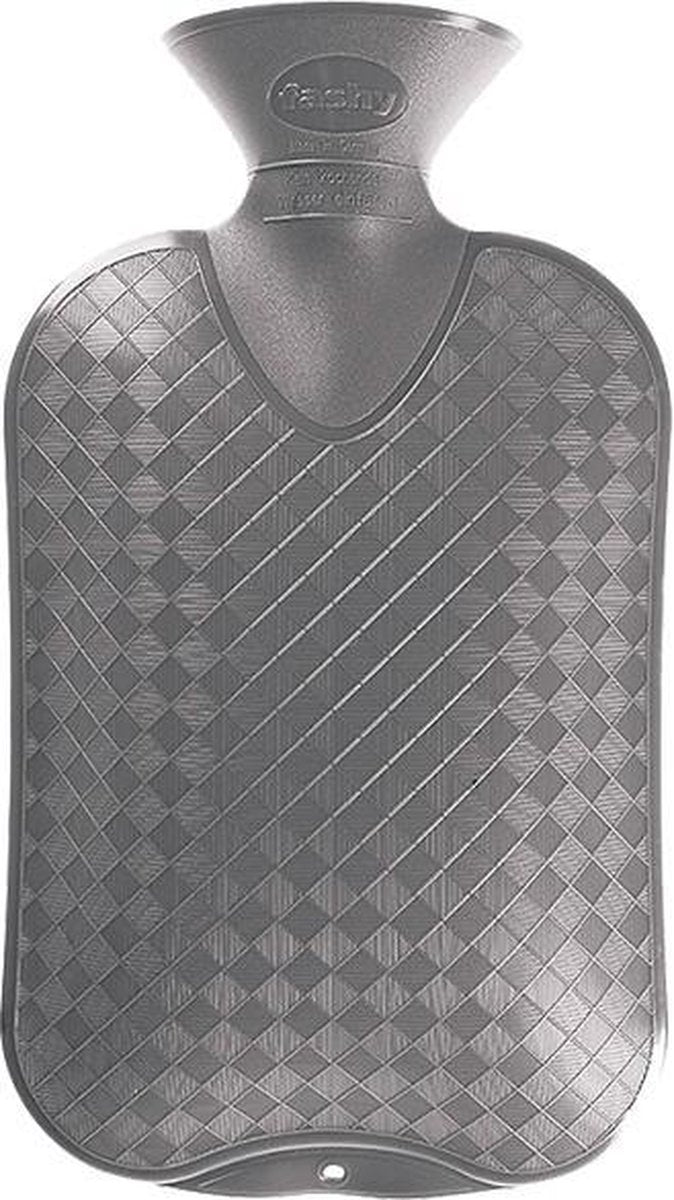 Fashy warm water kruik - rib antraciet