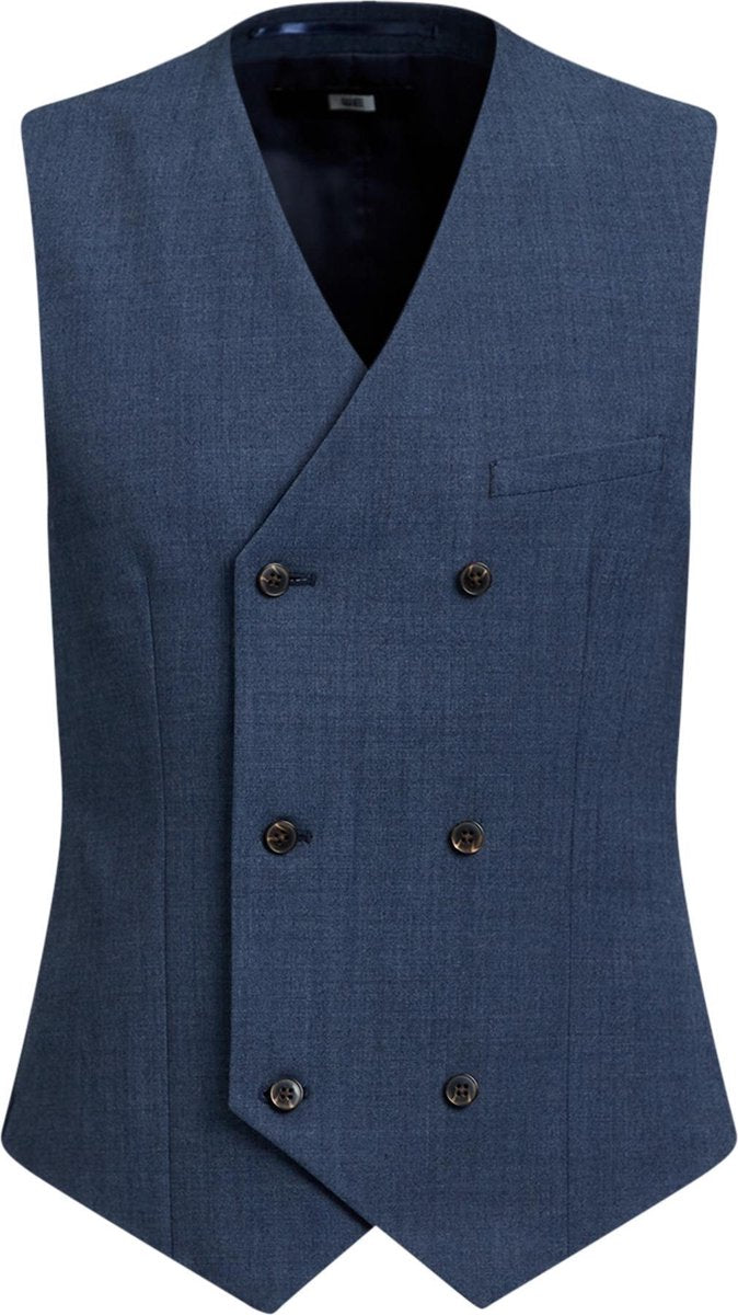 WE Fashion Heren gemêleerde double breasted gilet