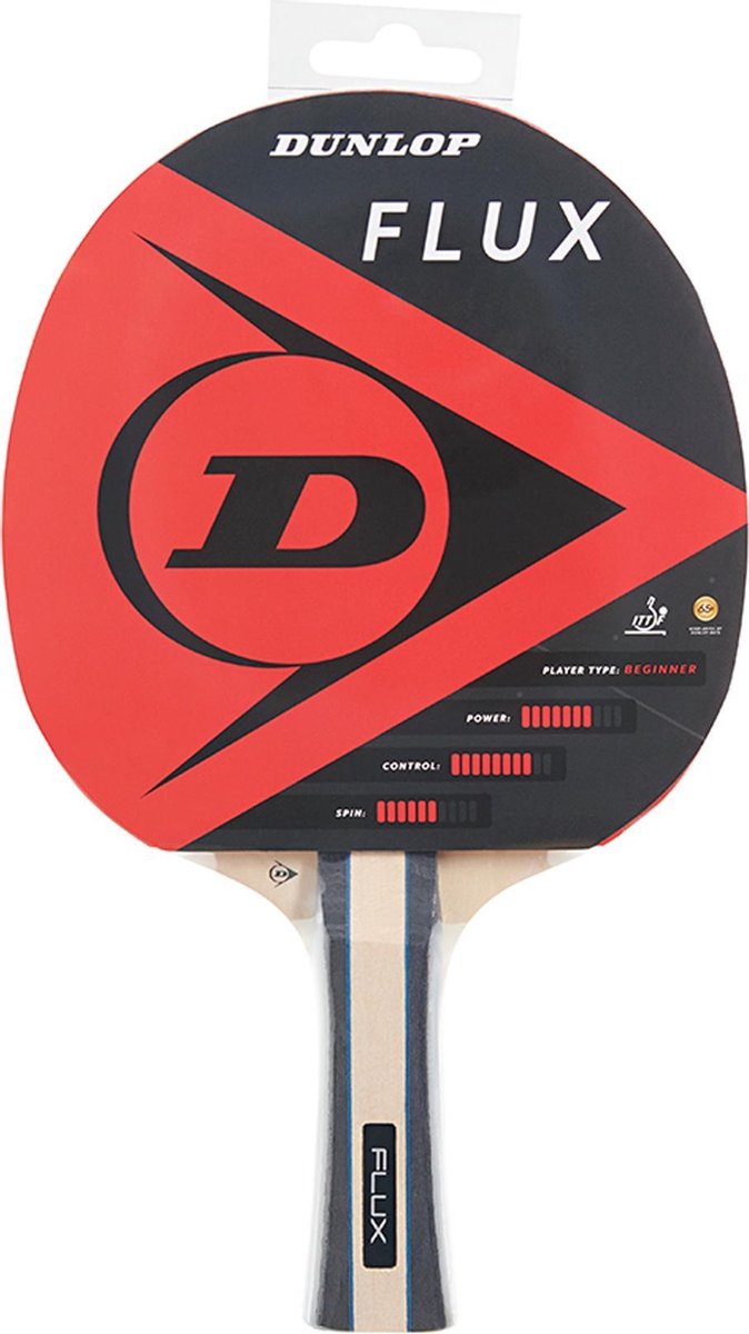 Dunlop Tafeltennisbats - rood - zwart