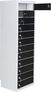12-vaks Locker Zwart - Opbergen & opladen voor laptops en tablets