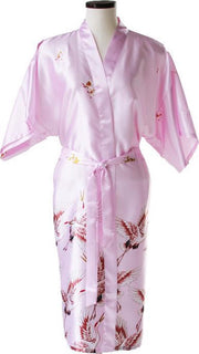 TA-HWA Kimono met Kraanvogels Roze Dames kimono S