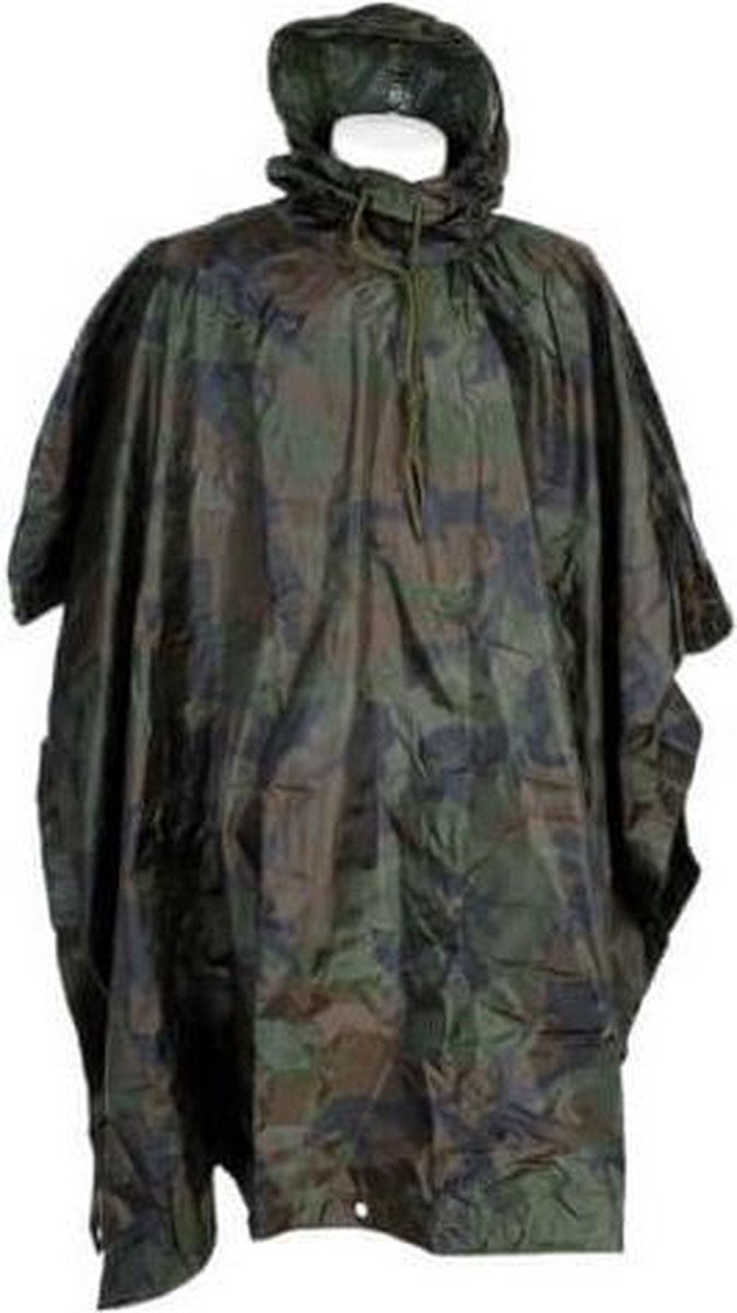 Fostex Poncho Zwaar Woodland - camouflage