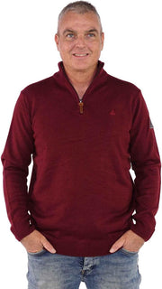 BJØRNSON Pullover Acryl 4 Seizoenen Heren Bordeaux Rood - Maat L - JOAKIM
