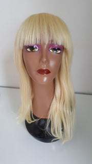 Braziliaanse  Bob Remy pruik 16 inch - 613 licht blonde rechte pruik met pony - Braziliaanse pruik - Braziliaanse haren - real human hair -  echte menselijke haren - none lace pruik