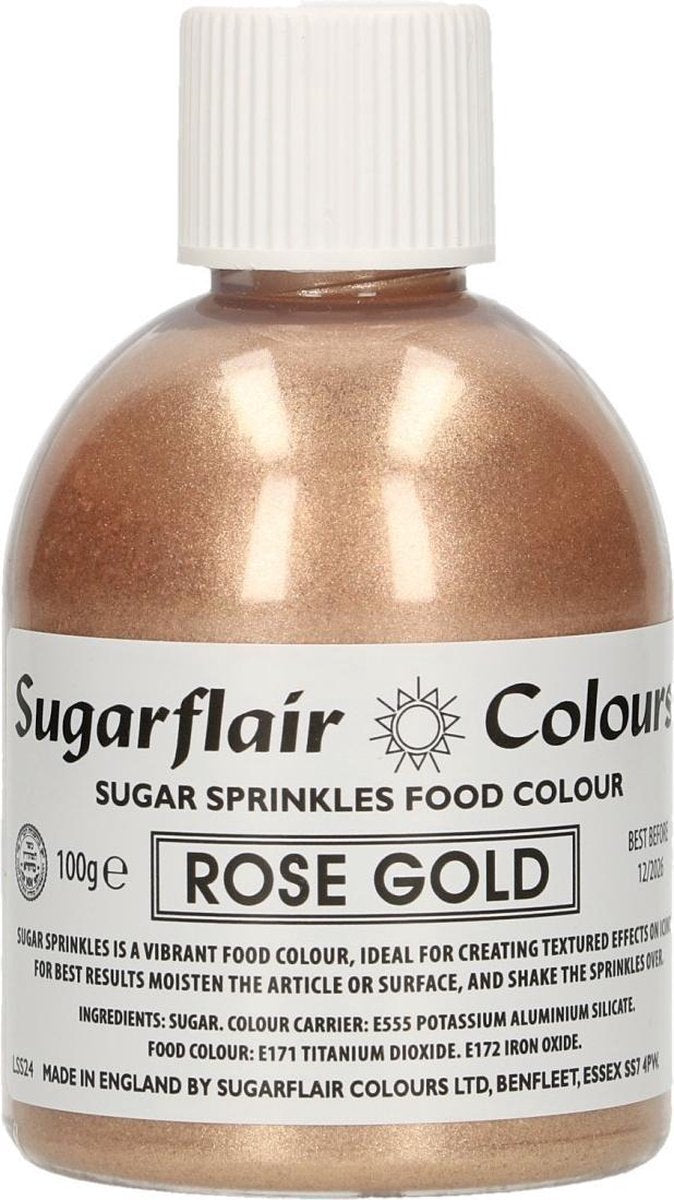 Sugarflair Gekleurde Suiker - Rose Goud - 100g