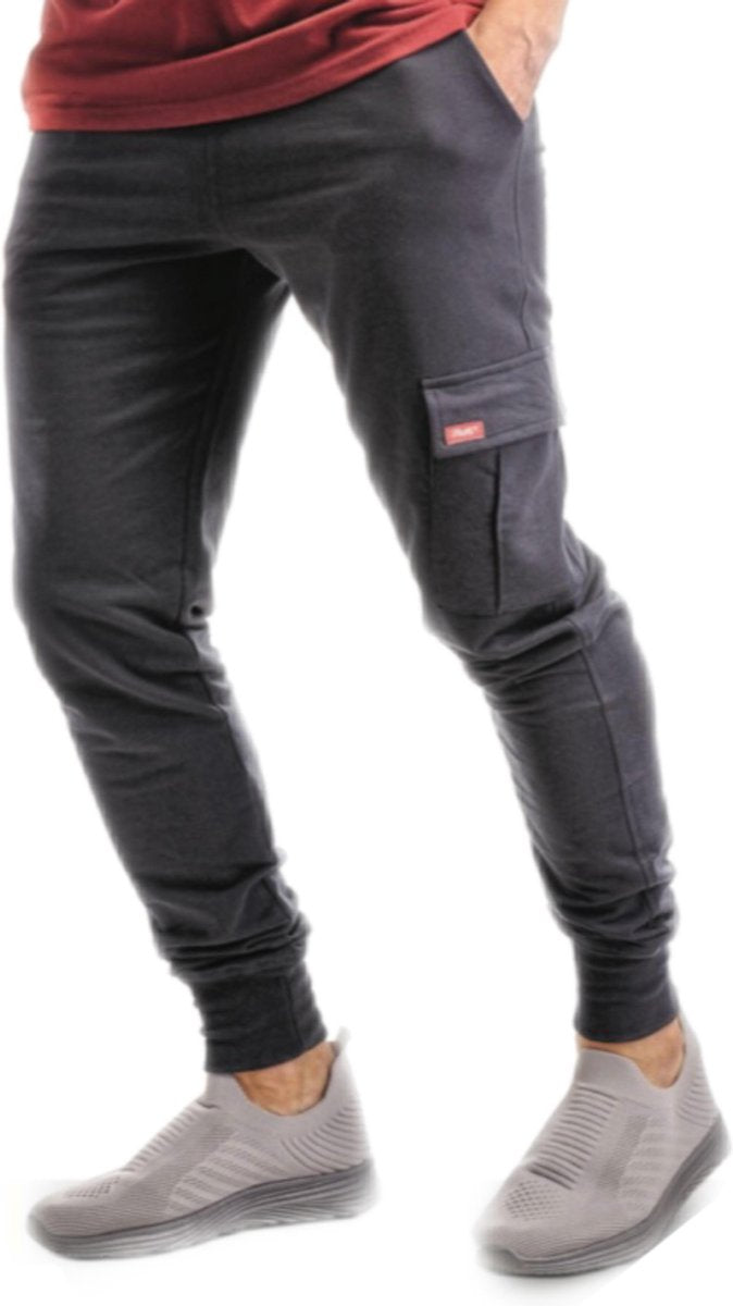 Embrator mannen Joggingbroek met cargozak donkergrijs maat L