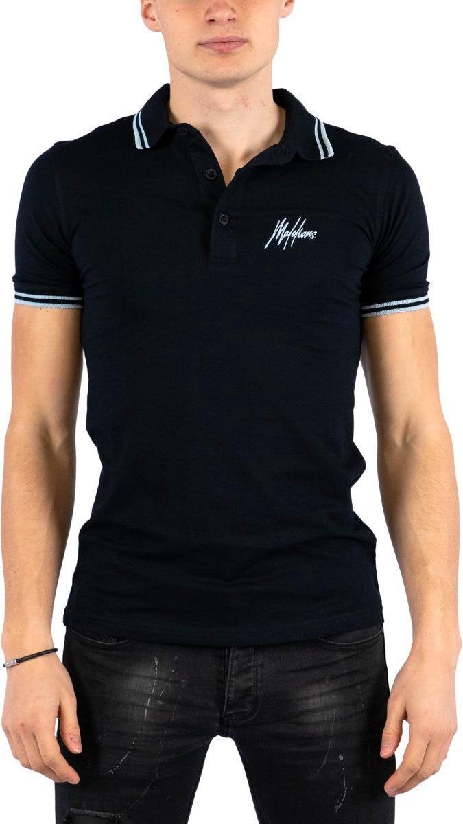 Malelions Din Polo - Navy/Light Blue