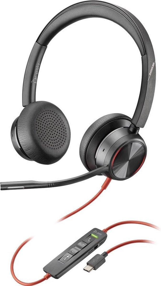 POLY Blackwire 8225 Headset Hoofdband Zwart